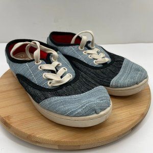 TOMS UNISEX KIDS LACE UP CANVAS SNEAKERS SHOES 1